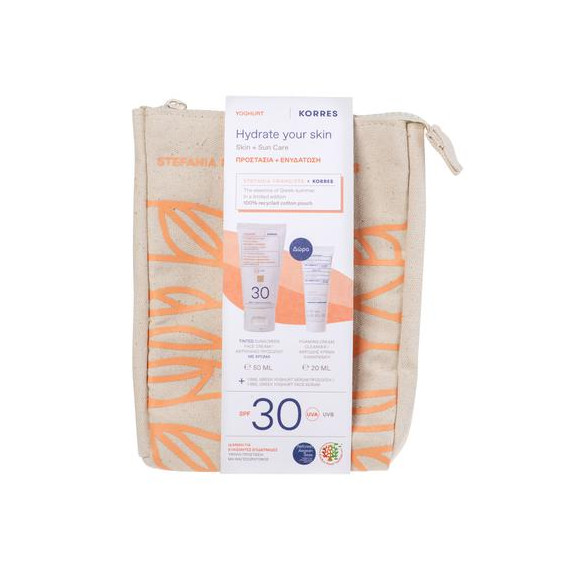 KORRES Γιαούρτι Αντηλιακή Κρέμα Προσώπου Με Χρώμα SPF 30 Σετ